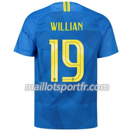 Maillot de Foot Brésil Willian 19 Exterieur Coupe du monde 2018